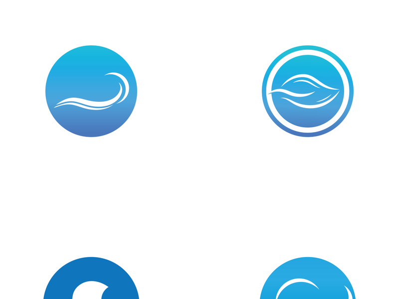 Ocean water wave wave logo design.