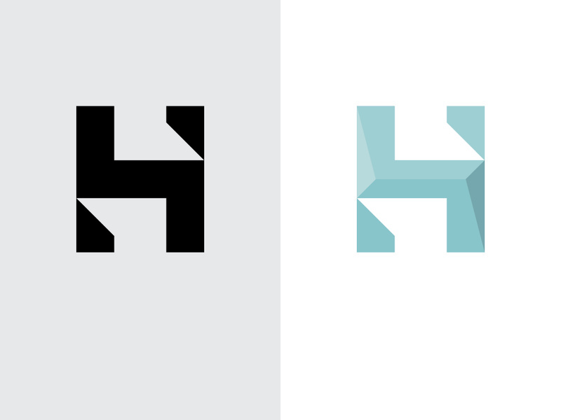 Letter h monogram logo design template