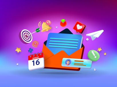 3D Laptop Business Illustration