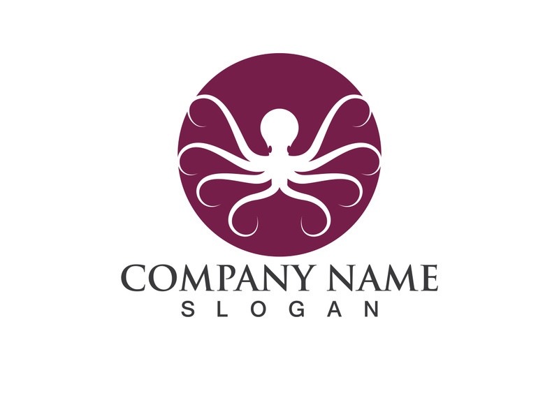 Octopus logo vector design symbol