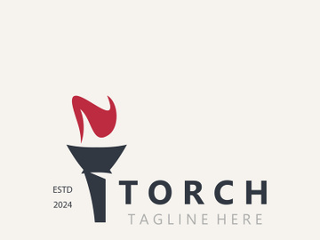 Torch logo Graphic, Olympics flame Modern Design Element simple minimalist preview picture