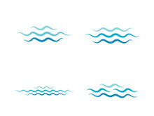 Water wave vector icon illustration