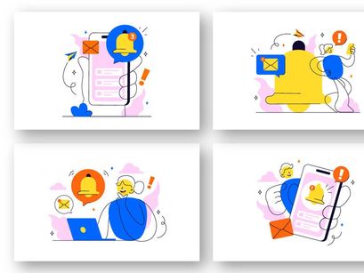 10 Notification System Illustration