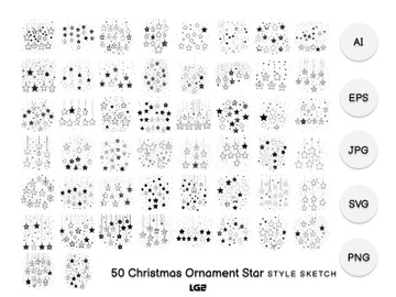 Christmas Ornament Star Element Icon preview picture