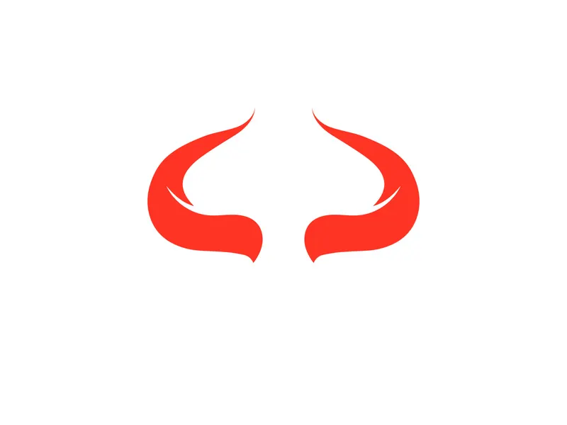 Devil horn red logo icon
