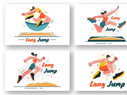 9 Long Jump Sport Illustration