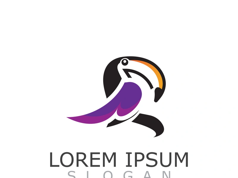 Toucan simple logo design image bird vector illustration