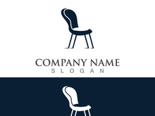 Chair furniture logo image creative design modern vector template