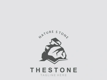 Stone logo template design simple elegant product brand natural element preview picture