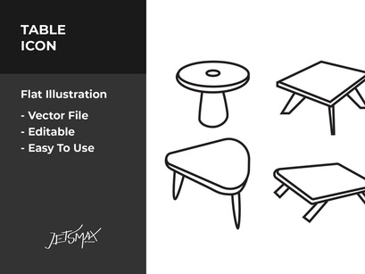 Table Icon Vector Bundle
