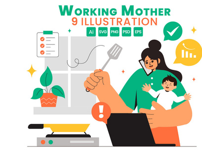 9 Working Mother Illustration