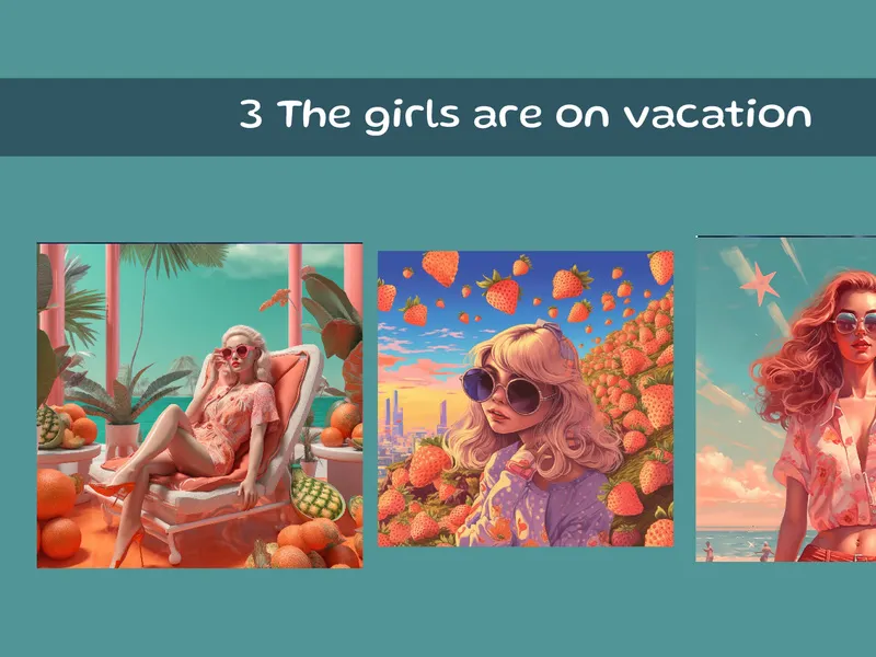 The girls are on vacation