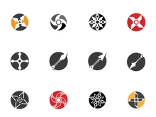 ninja weapons vector logo