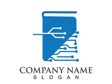 Digital book logo technology vector icon design