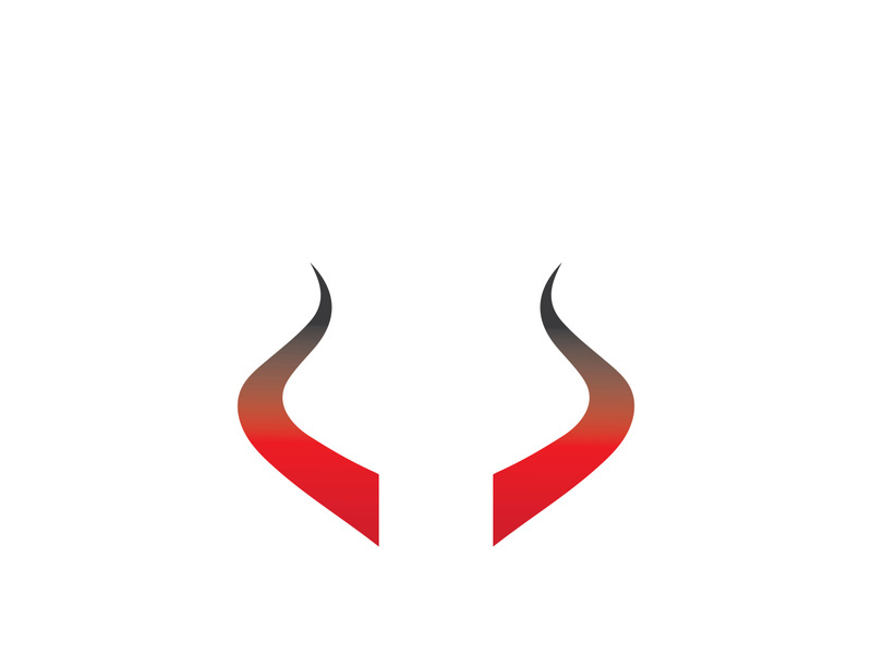 Devil horn Vector icon design illustration Template