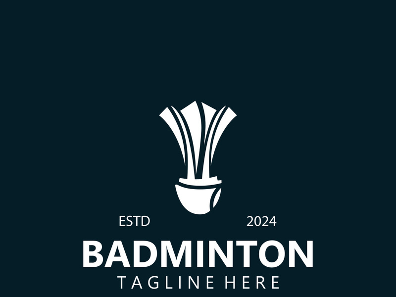 Badminton Shuttlecock logo icon design for Sport Badminton Championship club competition