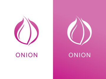 Onion logo vector , red onion icon . illustration Simple onion symbol preview picture