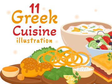 11 Greek Cuisine Restaurant Illustration preview picture