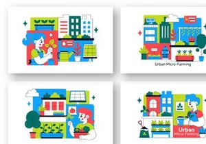 10 Urban Micro Farming Illustration