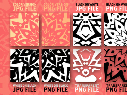 Mandala Seamless Digital Paper Patterns Graphic
