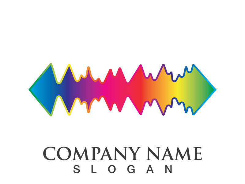 Sound waves vector illustration design template