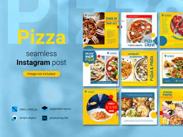 Pizza Social Media Post - yellow color theme preview picture