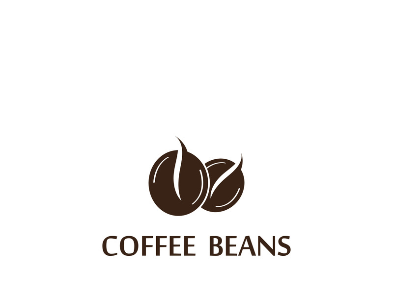 Premium coffee bean logo design.