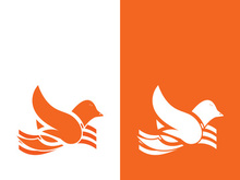 Dove bird logo vector design illustration