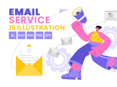 19 Email Service Illustration