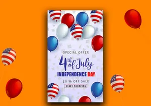 USA Independence Day Sale Promotion Advertising Banner 03