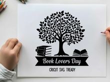 ilustrasi vektor pohon hari pecinta buku dengan buku