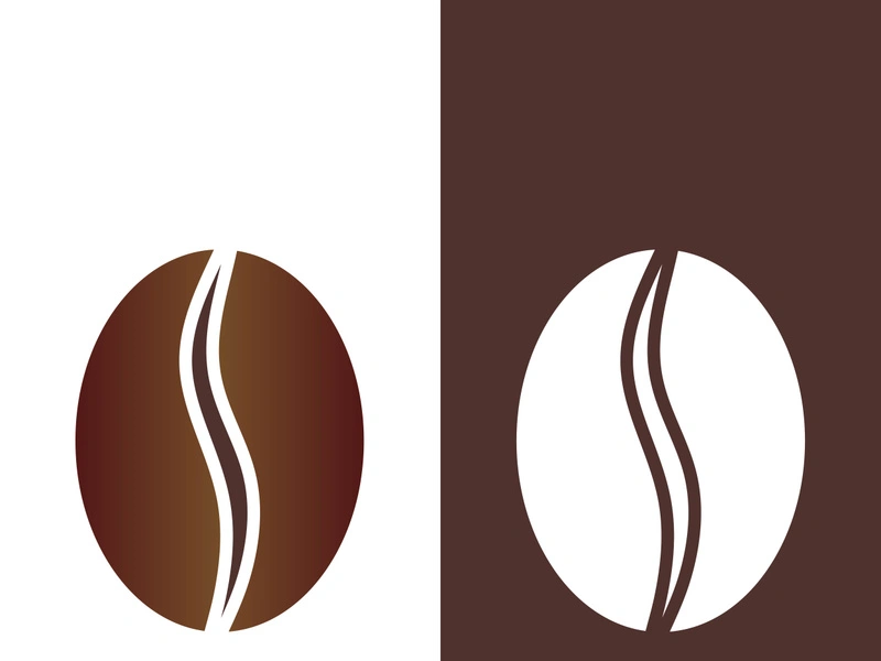 Coffee bean icon vector illustration template