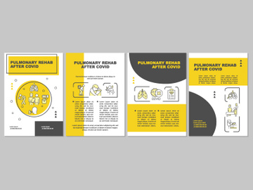 Lungs rehab after covid yellow brochure template preview picture