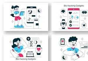 10 Bio Hacking Gadgets Illustration