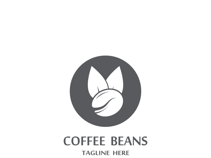 Premium coffee bean logo design.