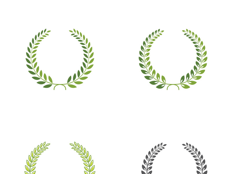 Logos of green Tree leaf ecology