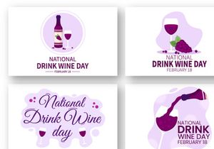 13 National Drink Wine Day Illustration