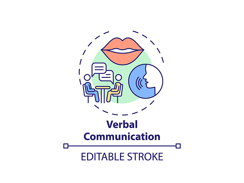 Verbal communication concept icon