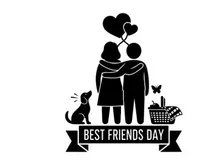 best friends day family hug vector illustration