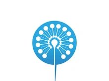Dandelion flower logo vector
