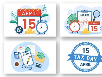 14 Tax Day Illustration
