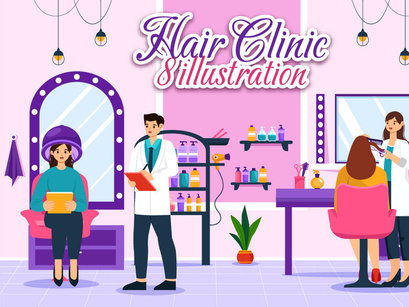 8 Hair Clinic Illustration