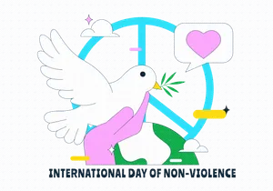 10 International Day of Non Violence Illustration