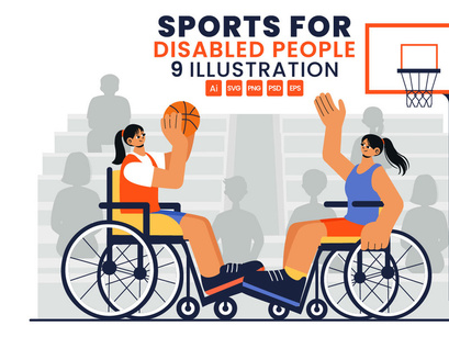 9 Sports for Disabled People Illustration