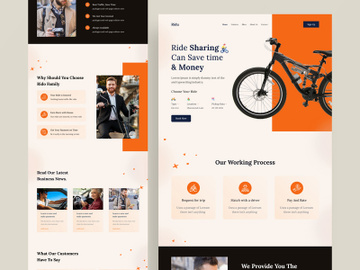 Ride Share - Landing Page design preview picture