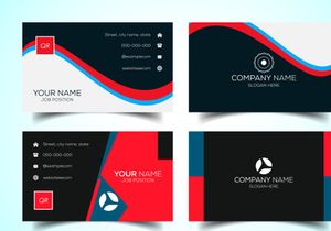 Double-sided creative and modern business card template. Vector illustration