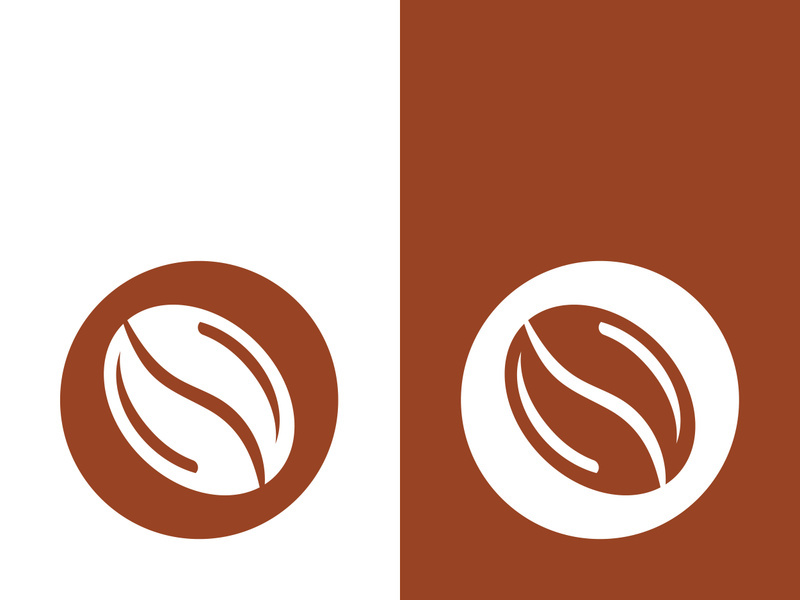 Coffee bean icon vector illustration template