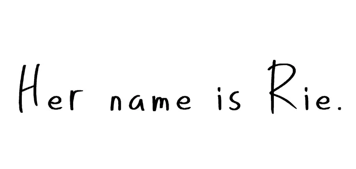 Her name is Rie (Free Font)