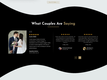 Wedding Videographer Website UI Kit