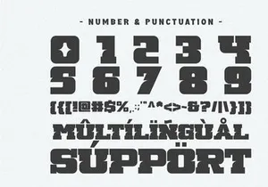 School Varsity - Condensed Slab Serif